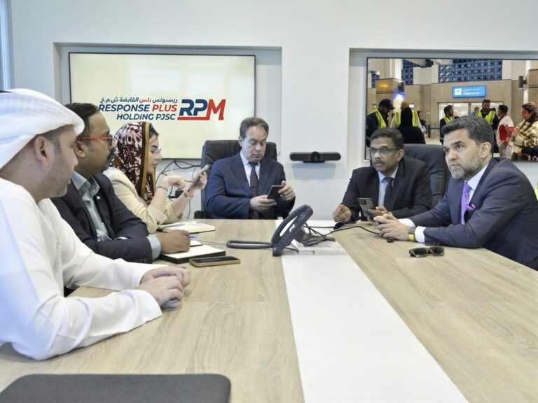 Dr. Shamsheer Vayalil and the RPM leadership team reviewing the mission from the command center.